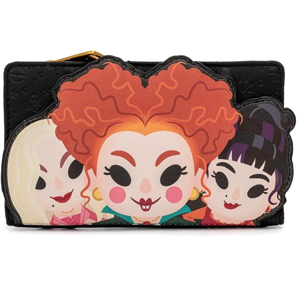 NWT- Loungefly Disney Hocus Pocus Sanderson Sisters Flap Wallet - Picture 4 of 5
